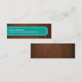 Carte D'appel Télécarte turquoise en bois (Devant / Derrière)