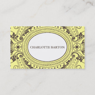 Carte D'appel Télécarte vintage de cadre en jaune et brun