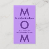 Carte D'appel Télécartes à la mode de maman (Dos)