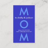 Carte D'appel Télécartes à la mode de maman (Dos)