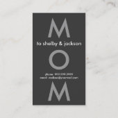 Carte D'appel Télécartes à la mode de maman (Dos)