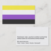 Carte D'appel Télécartes de Nonbinary (def. + "ils" pronoms) (Devant / Derrière)