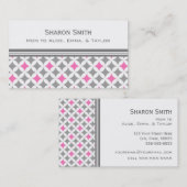 Carte D'appel Télécartes grises roses de maman de motif de (Devant / Derrière)