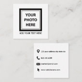 Carte D'appel Télécharger une photo et ajouter du texte - Person (Devant / Derrière)