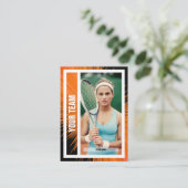 Carte D'appel Tennis Team Trading Card - Orange/Black Rays (Debout devant)