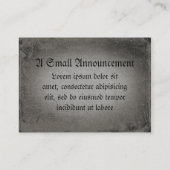 Carte D'appel Texte gothique maman (Dos)