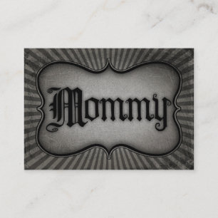 Carte D'appel Texte gothique maman