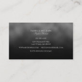 Carte D'appel Texture de la lune d'huile noire et d'argent Moon (Dos)