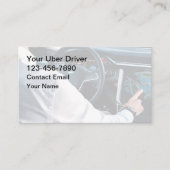 Carte D'appel Thème simple pour chauffeur de VTC Uber (Devant)