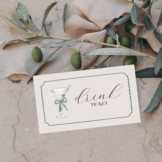 Carte D'appel Tini Bit plus âgé | Billet à thème Martini