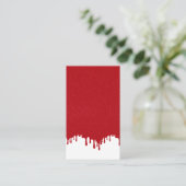 Carte D'appel Tomato Red Drip on White Calling Card – Customize (Debout devant)