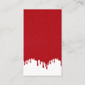 Carte D'appel Tomato Red Drip on White Calling Card – Customize (Devant)