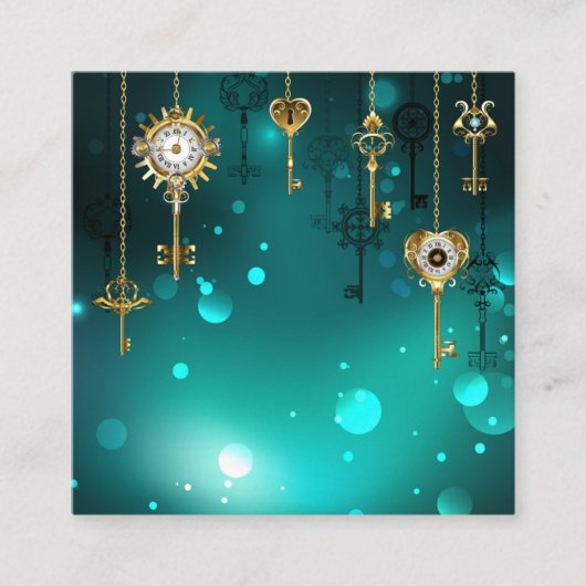 Carte D'appel Touches de squelette antique sur Arrière - plan ve (Devant)