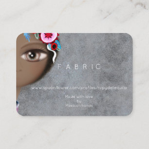 Carte D'appel Tout petit afro Gros yeux noirs Douce Art 