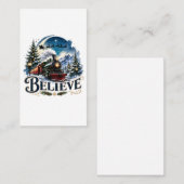 Carte D'appel Train de Noël Croire (Devant / Derrière)