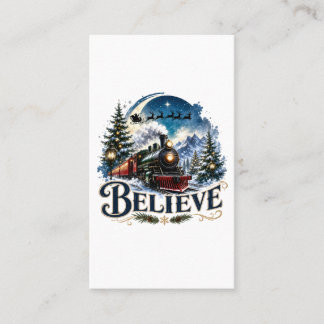 Carte D'appel Train de Noël Croire