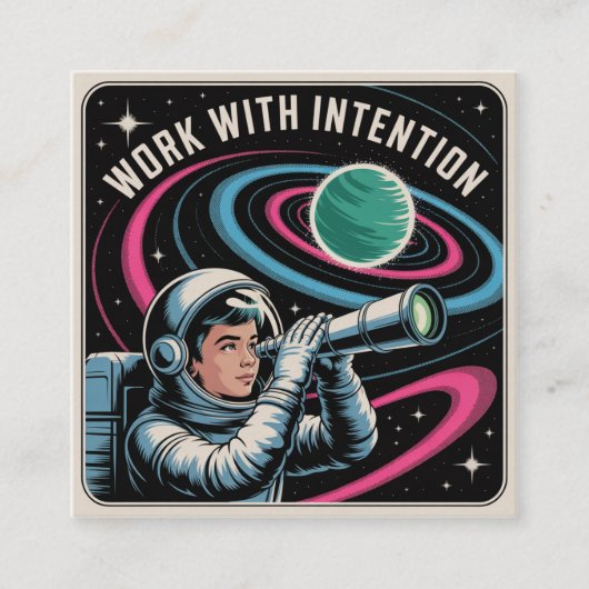 Carte D'appel Travailler avec Intention (Devant)