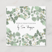 Carte D'appel Triple Icon QR Code Social Media Eucalyptus (Dos)