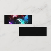 Carte D'appel Trois papillons brillants sur l'arrière - plan de (Devant / Derrière)