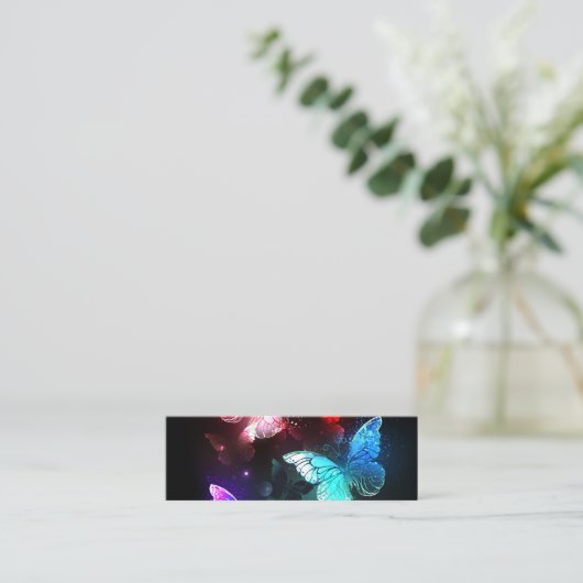 Carte D'appel Trois papillons brillants sur l'arrière - plan de (Debout devant)