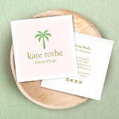 Carte D'appel Tropical Green Moderne Palm Tree