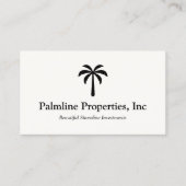 Carte D'appel Tropical Palm Tree Beach Front Immobilier (Devant)