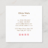 Carte D'appel Tropical Pink Palm Tree Mobile Spray Tan (Dos)