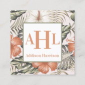 Carte d'appel tropicale, Boîtier Monogramme (Devant)