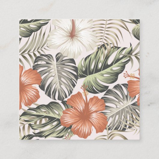 Carte d'appel tropicale, Boîtier Monogramme (Dos)