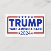 Carte D'appel Trump fait revenir l'Amérique (Devant)