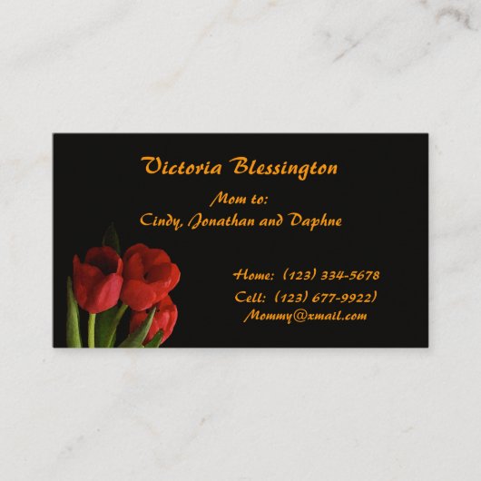 Carte D'appel Tulip Mommy (Devant)