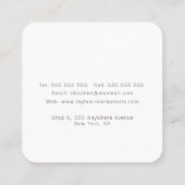 Carte D'appel Turquoise Minimaliste Distressed Texté (Dos)