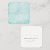 Carte D'appel Turquoise Minimaliste Distressed Texté (Devant / Derrière)