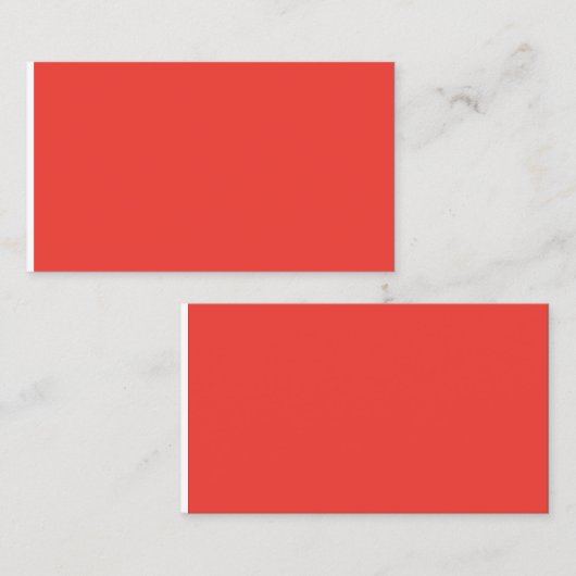 Carte D'appel un arrière - plan rouge avec une bordure blanche (Devant / Derrière)