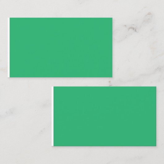 Carte D'appel un arrière - plan vert avec une bordure blanche (Devant / Derrière)