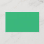 Carte D'appel un arrière - plan vert avec une bordure blanche (Dos)