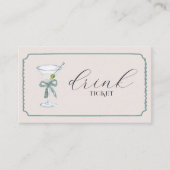 Carte D'appel Un peu plus âgé | Billet de boisson sur le thème d (Devant)