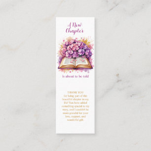 Carte D'appel Un signet Hydrangea nouveau chapitre Cadeau