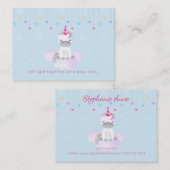 Carte D'appel Unicorne magique (Devant / Derrière)