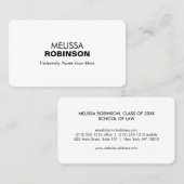 Carte D'appel Université d'études supérieures simple et moderne (Devant / Derrière)