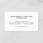 Carte D'appel Université d'études supérieures simple et moderne (Dos)