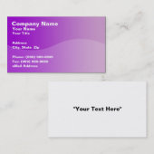 Carte D'appel Vague sur un fond gradué pourpre (Devant / Derrière)