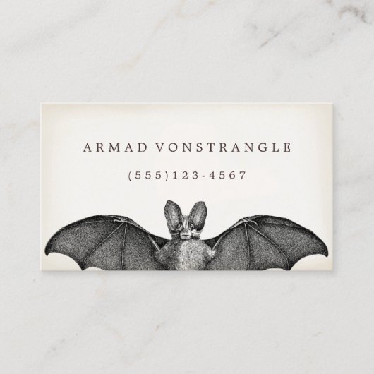 Carte d'appel Vampire Bat Halloween (Devant)