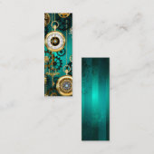 Carte D'appel Veille bijoux Steampunk sur un Arrière - plan vert (Devant / Derrière)