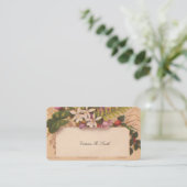 Carte d'appel victorienne - Floral (Debout devant)