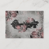 Carte D'appel Vieille clé et roses (Dos)
