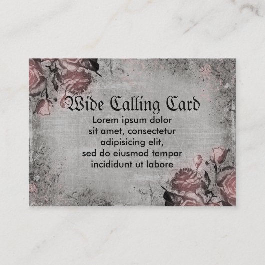 Carte D'appel Vieille clé et roses (Devant)