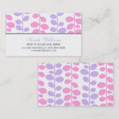 Carte D'appel Vignes roses et pourpres (Devant / Derrière)