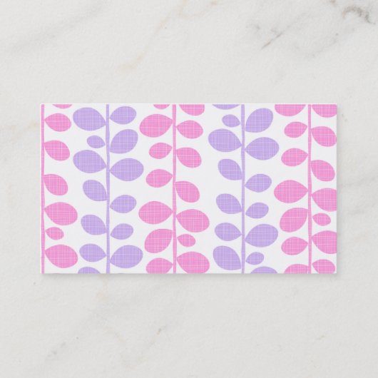 Carte D'appel Vignes roses et pourpres (Dos)