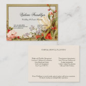 Carte d'appel vintage Planificateur d'événements T (Devant / Derrière)